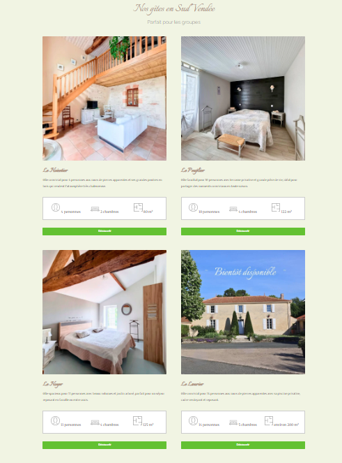 fiches descriptives des gites 